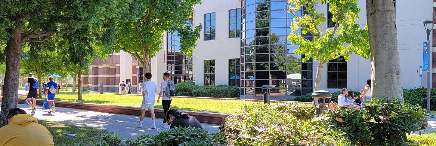 Photo of students walking on IVC campus