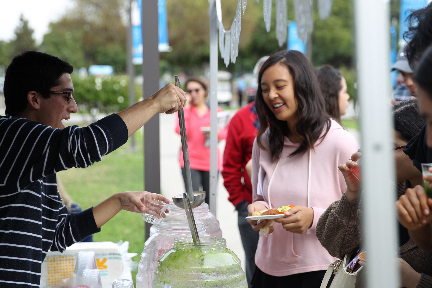 Photo of students at a club event